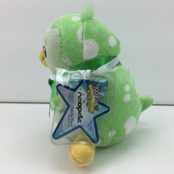 Neopets Series 3 Speckled Bruce Plush Toy Keyquest Virtual Prize Green Yellow - Picture 5 of 12